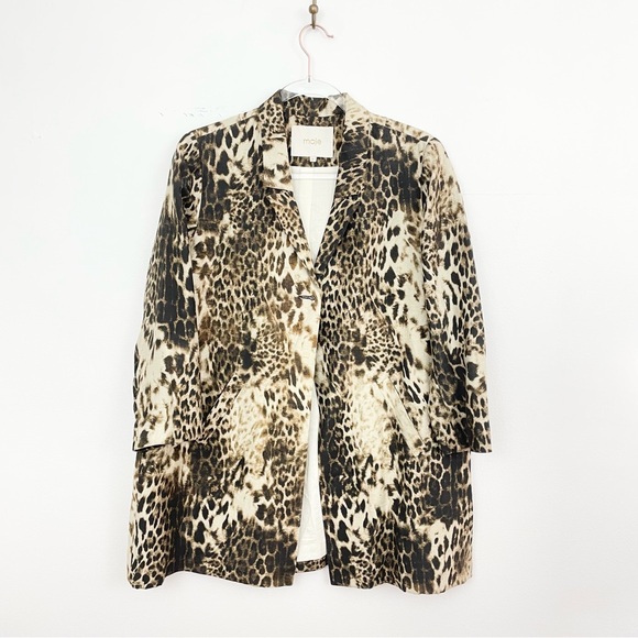 Maje Leopard Print Blazer - Picture 1 of 6